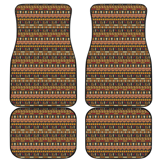 Ornament Egyptian Pattern Print Front and Back Car Floor Mats