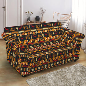 Ornament Egyptian Pattern Print Loveseat Slipcover