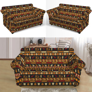 Ornament Egyptian Pattern Print Loveseat Slipcover