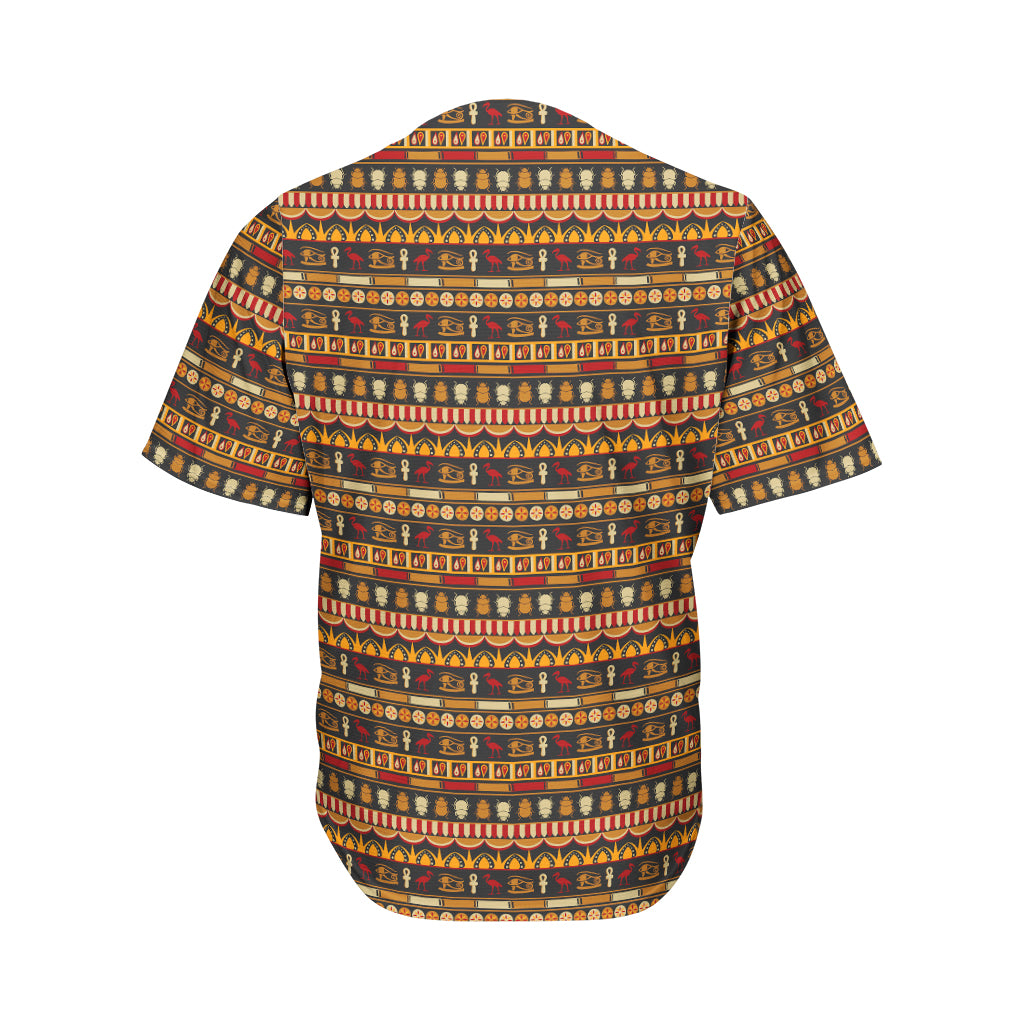 Ornament Egyptian Pattern Print Men's Baseball Jersey