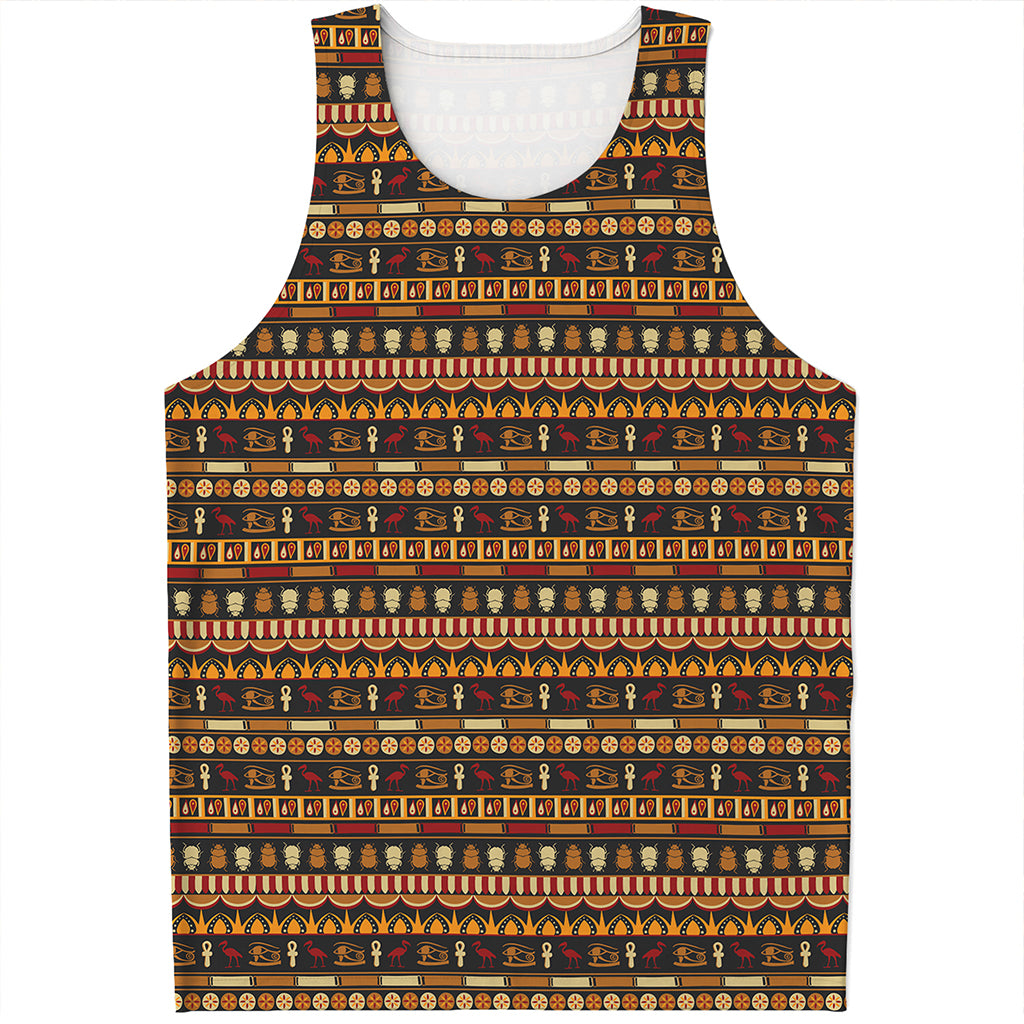 Ornament Egyptian Pattern Print Men's Tank Top