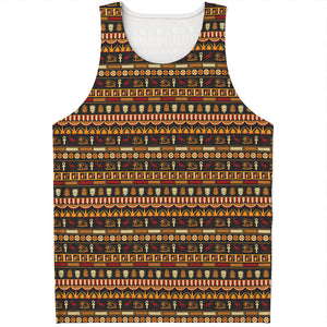 Ornament Egyptian Pattern Print Men's Tank Top