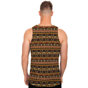 Ornament Egyptian Pattern Print Men's Tank Top