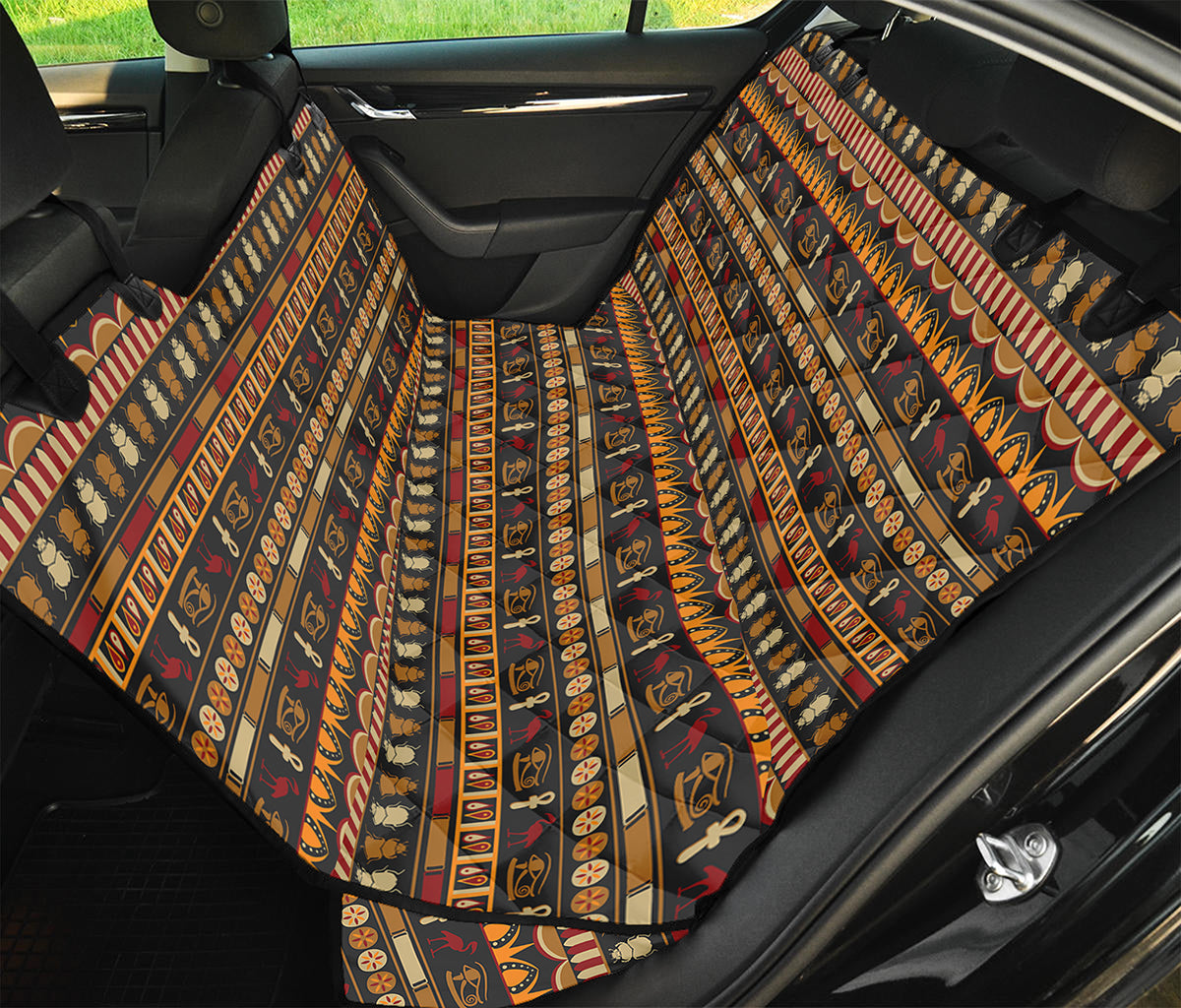 Ornament Egyptian Pattern Print Pet Car Back Seat Cover