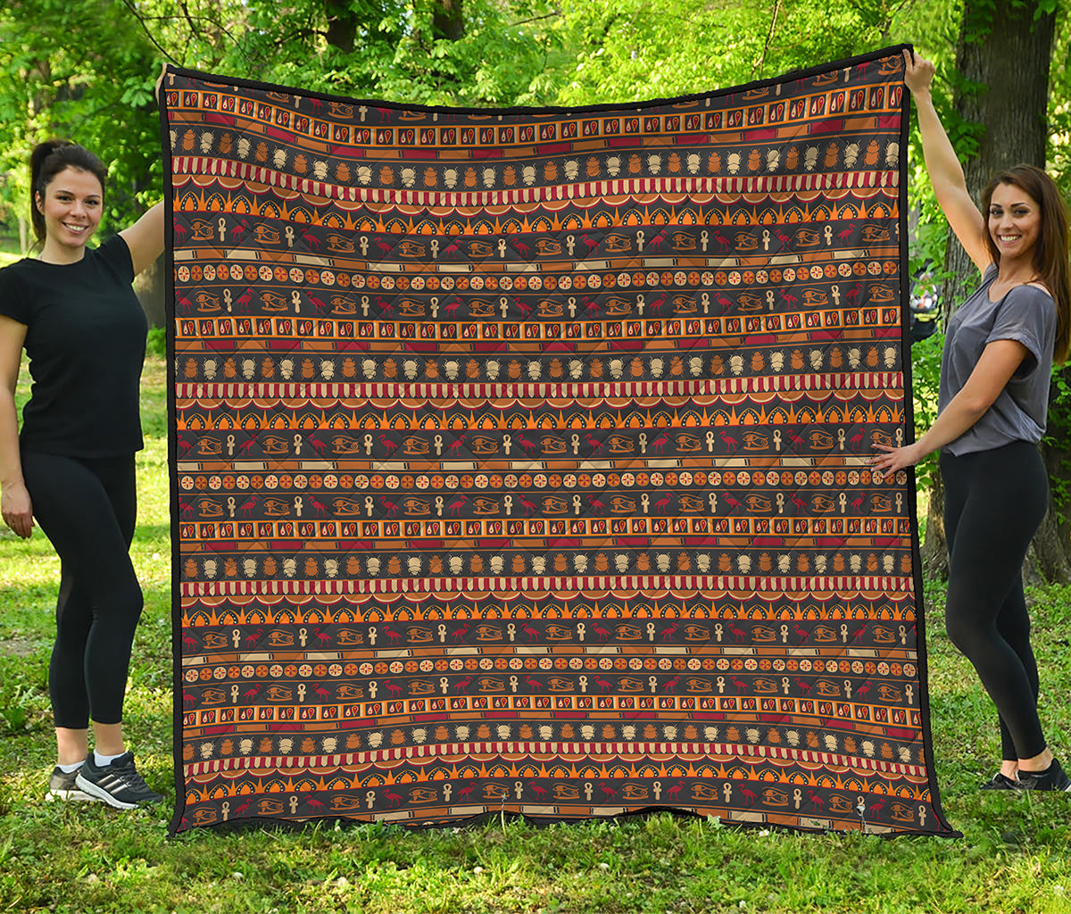 Ornament Egyptian Pattern Print Quilt