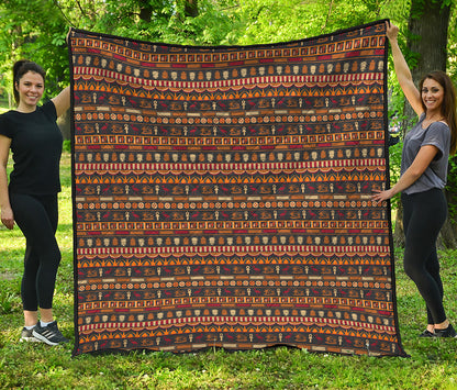 Ornament Egyptian Pattern Print Quilt