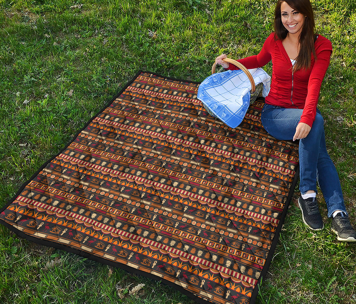 Ornament Egyptian Pattern Print Quilt