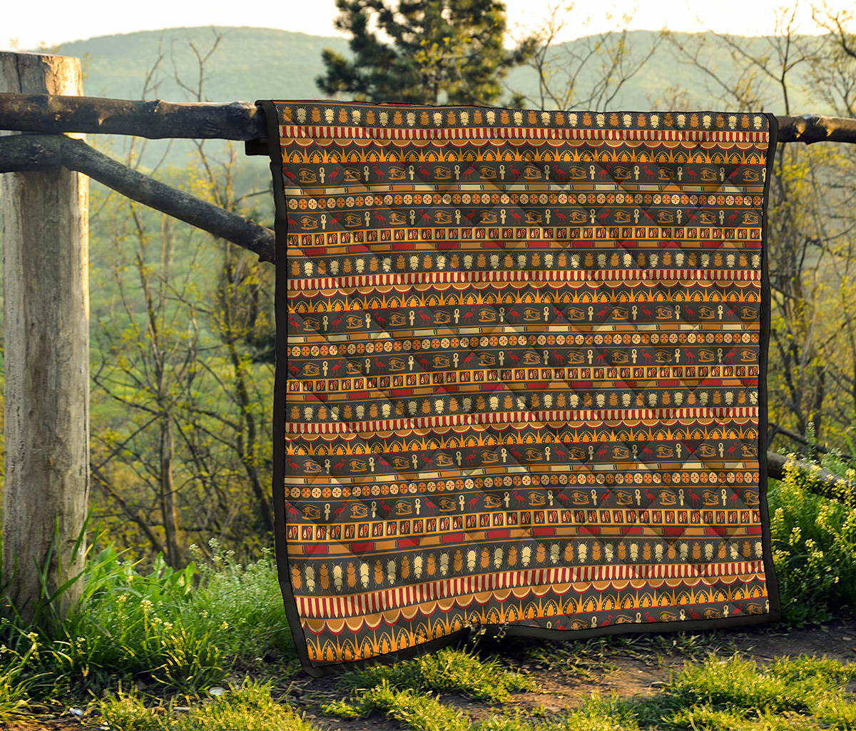 Ornament Egyptian Pattern Print Quilt