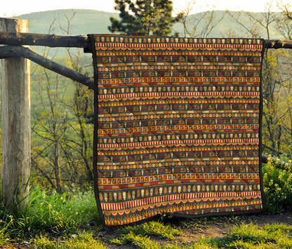 Ornament Egyptian Pattern Print Quilt