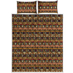Ornament Egyptian Pattern Print Quilt Bed Set