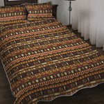 Ornament Egyptian Pattern Print Quilt Bed Set