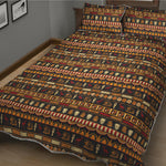 Ornament Egyptian Pattern Print Quilt Bed Set