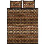 Ornament Egyptian Pattern Print Quilt Bed Set