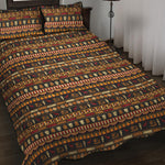 Ornament Egyptian Pattern Print Quilt Bed Set
