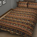 Ornament Egyptian Pattern Print Quilt Bed Set