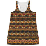 Ornament Egyptian Pattern Print Women's Racerback Tank Top