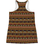 Ornament Egyptian Pattern Print Women's Racerback Tank Top