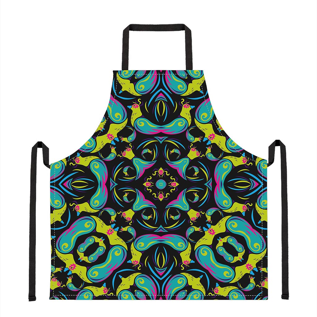 Ornament Psychedelic Trippy Print Apron