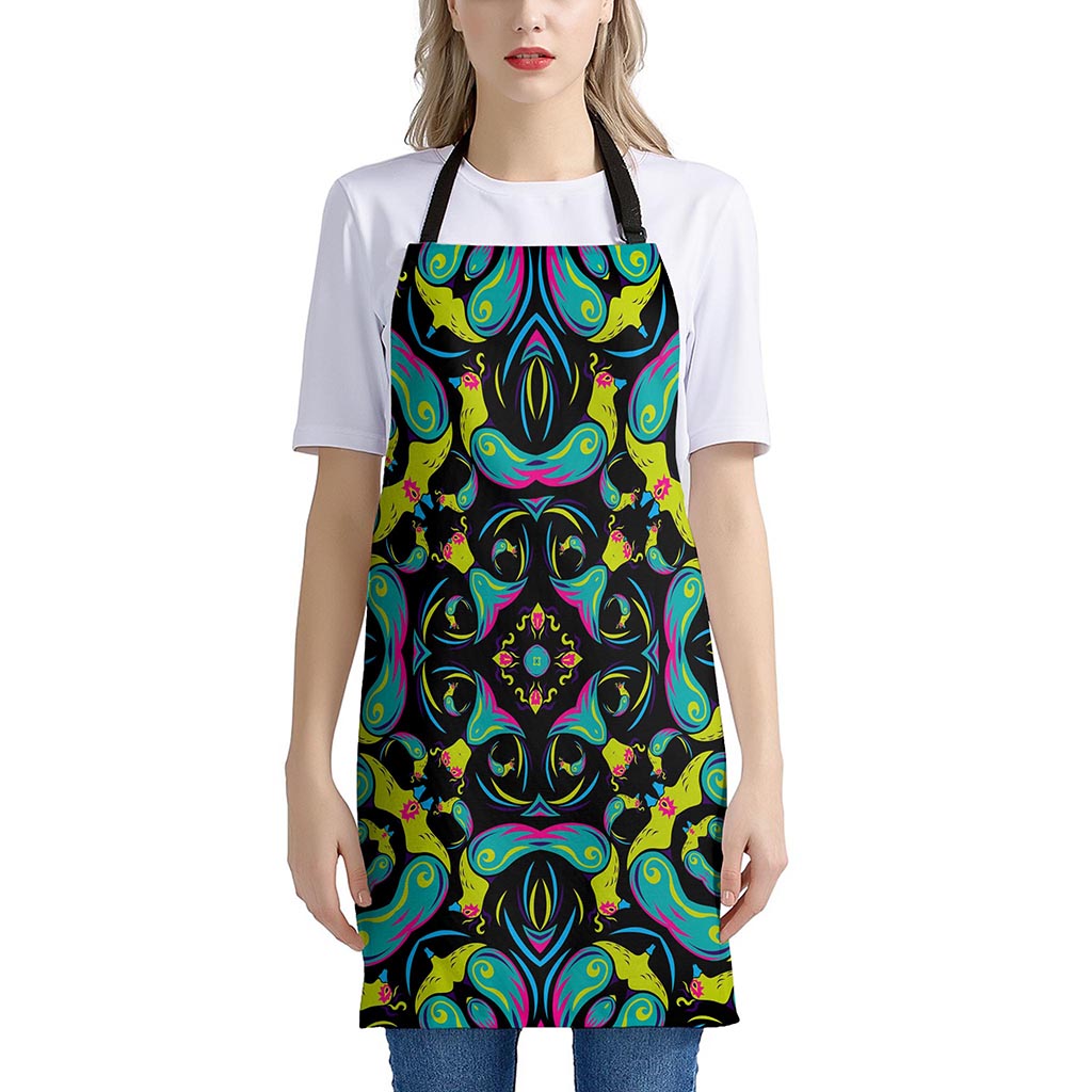 Ornament Psychedelic Trippy Print Apron