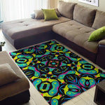 Ornament Psychedelic Trippy Print Area Rug GearFrost