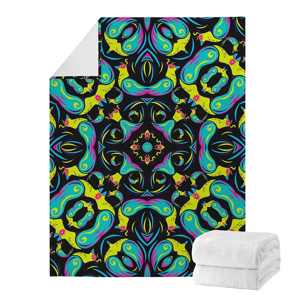 Ornament Psychedelic Trippy Print Blanket
