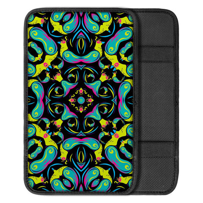 Ornament Psychedelic Trippy Print Car Center Console Cover