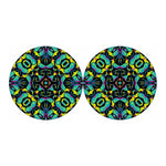 Ornament Psychedelic Trippy Print Car Coasters