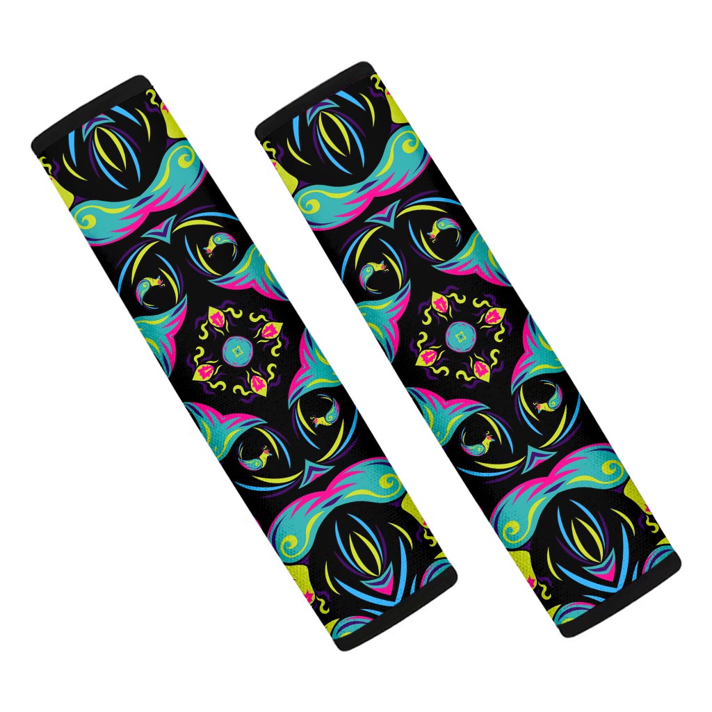 Ornament Psychedelic Trippy Print Car Seat Belt Covers