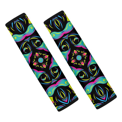 Ornament Psychedelic Trippy Print Car Seat Belt Covers