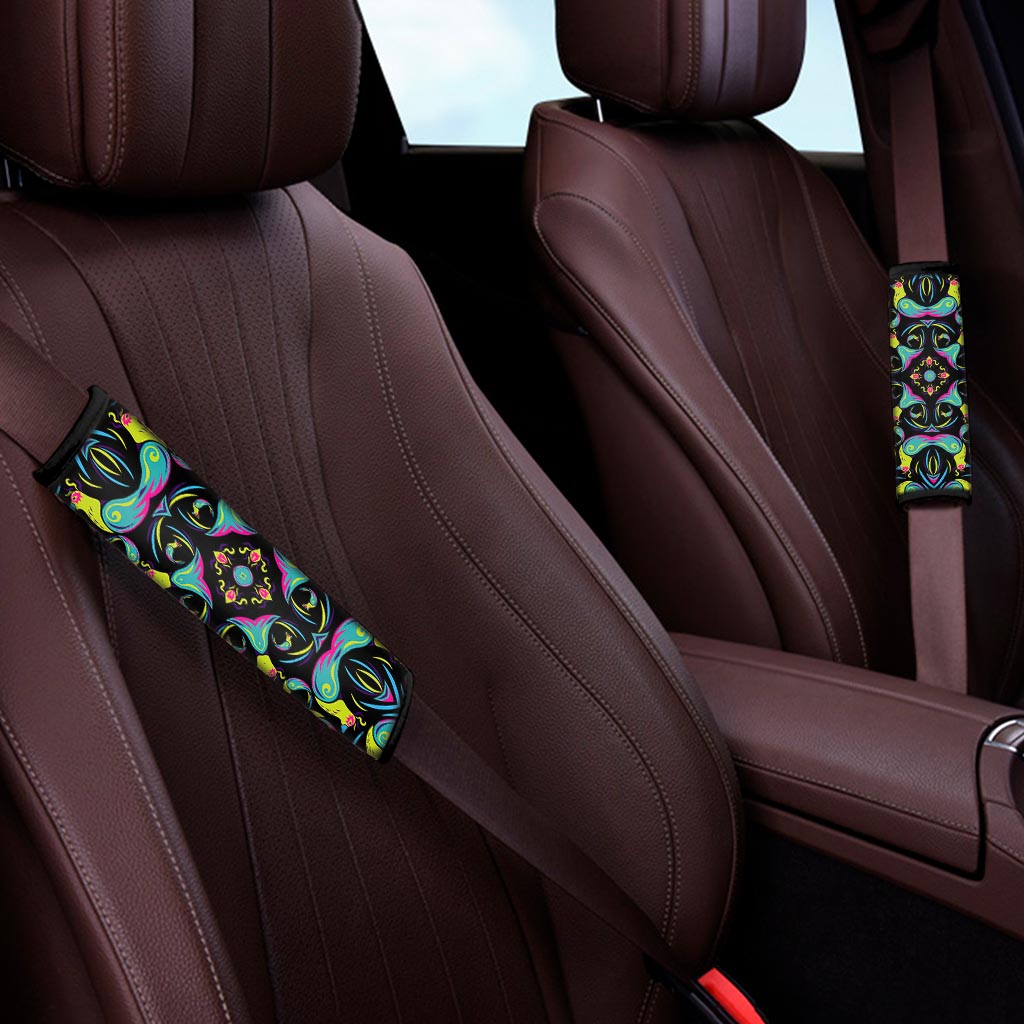 Ornament Psychedelic Trippy Print Car Seat Belt Covers