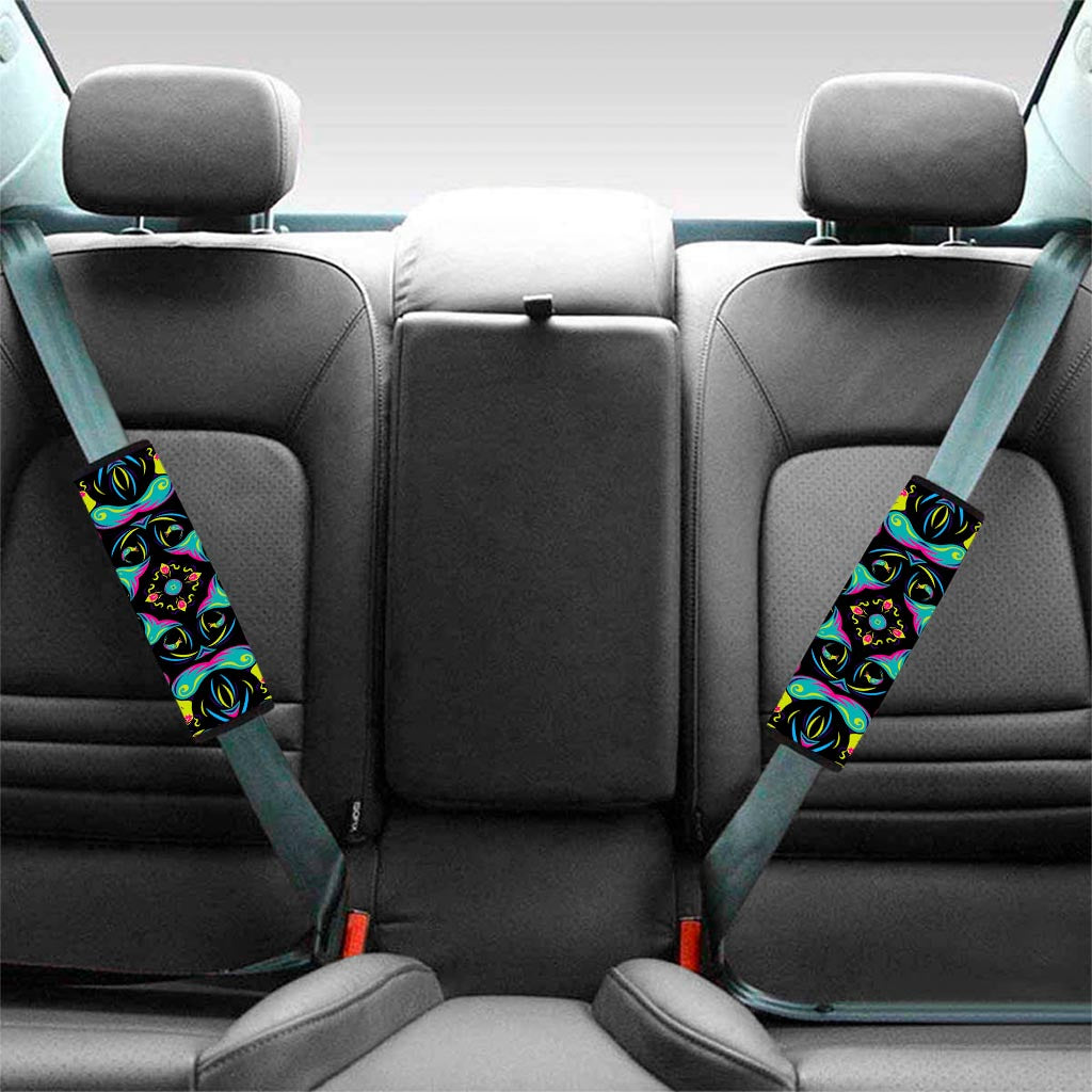 Ornament Psychedelic Trippy Print Car Seat Belt Covers