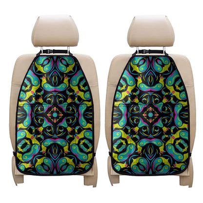 Ornament Psychedelic Trippy Print Car Seat Organizers