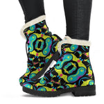 Ornament Psychedelic Trippy Print Comfy Boots GearFrost