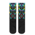 Ornament Psychedelic Trippy Print Crew Socks