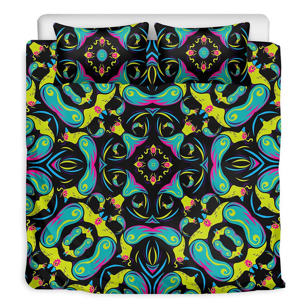 Ornament Psychedelic Trippy Print Duvet Cover Bedding Set