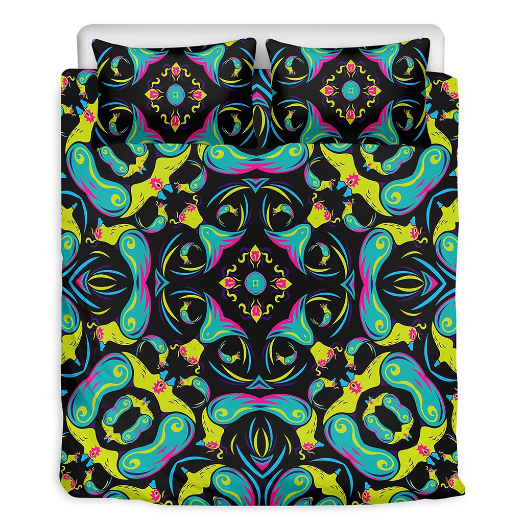 Ornament Psychedelic Trippy Print Duvet Cover Bedding Set