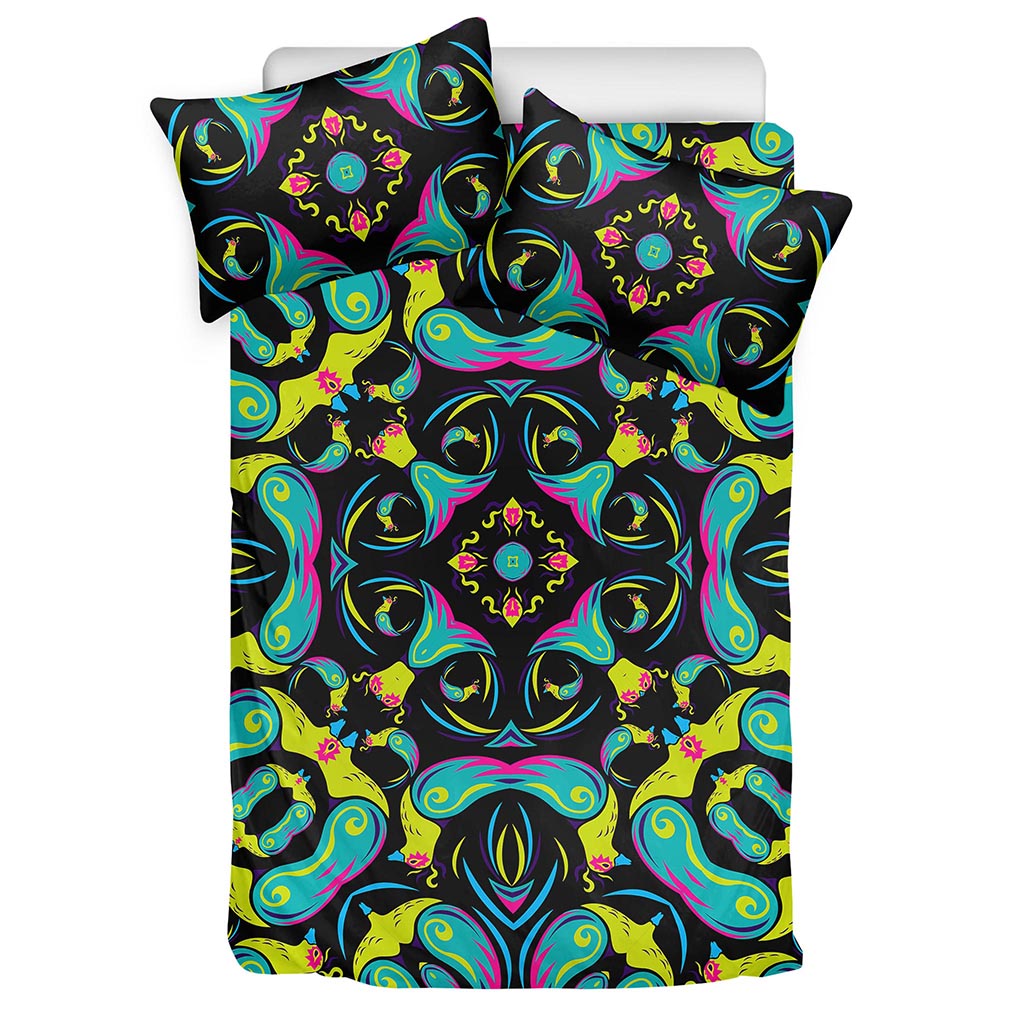 Ornament Psychedelic Trippy Print Duvet Cover Bedding Set