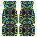 Ornament Psychedelic Trippy Print Front and Back Car Floor Mats