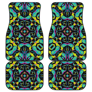 Ornament Psychedelic Trippy Print Front and Back Car Floor Mats