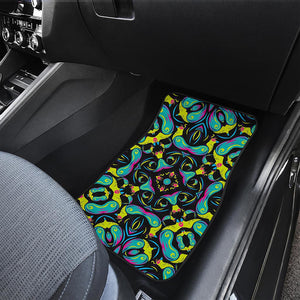 Ornament Psychedelic Trippy Print Front and Back Car Floor Mats