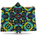 Ornament Psychedelic Trippy Print Hooded Blanket