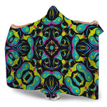 Ornament Psychedelic Trippy Print Hooded Blanket