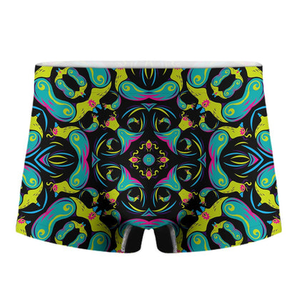 Ornament Psychedelic Trippy Print Men's Boxer Briefs