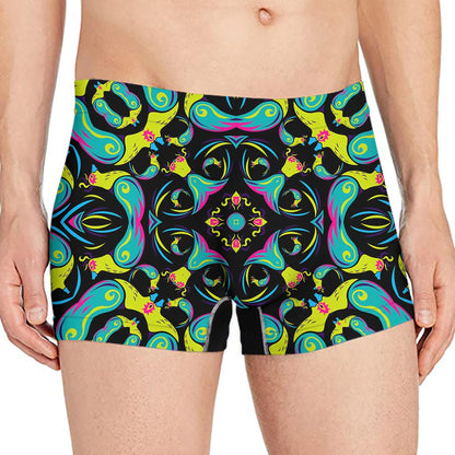 Ornament Psychedelic Trippy Print Men's Boxer Briefs