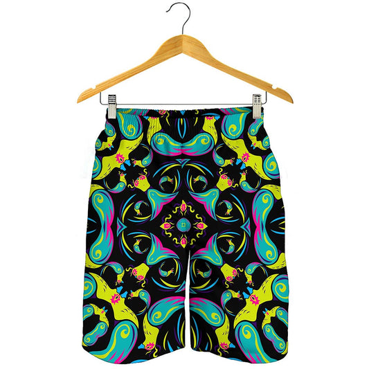 Ornament Psychedelic Trippy Print Men's Shorts
