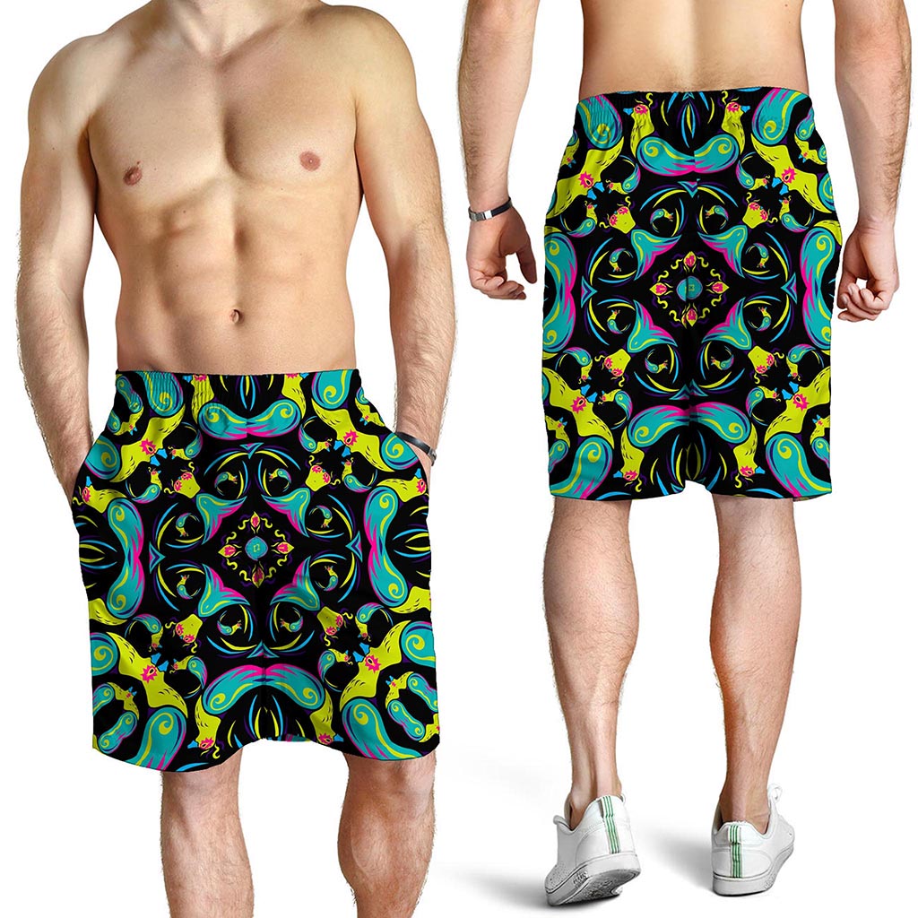 Ornament Psychedelic Trippy Print Men's Shorts
