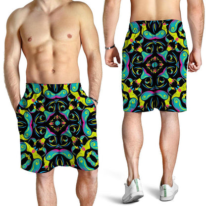 Ornament Psychedelic Trippy Print Men's Shorts