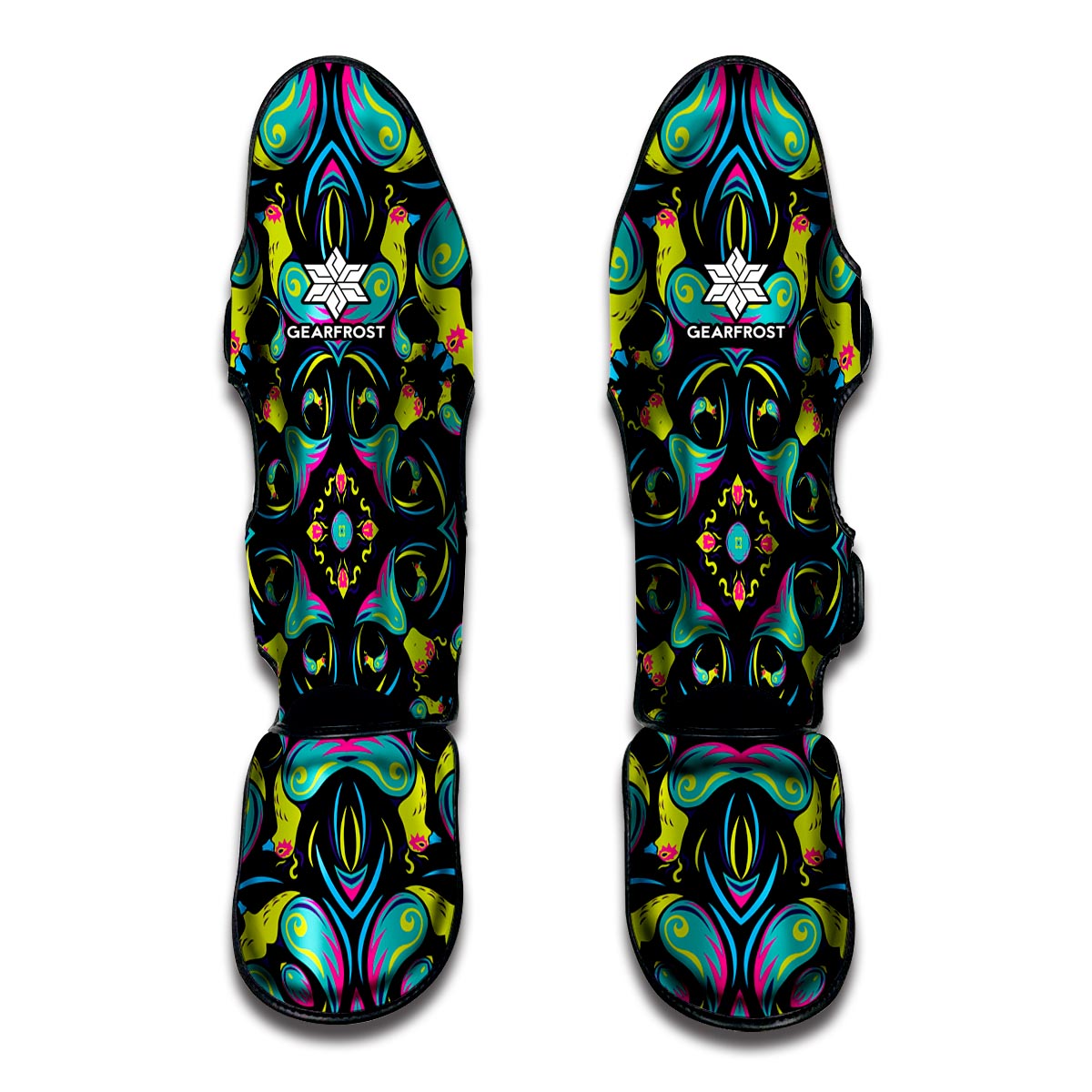 Ornament Psychedelic Trippy Print Muay Thai Shin Guard
