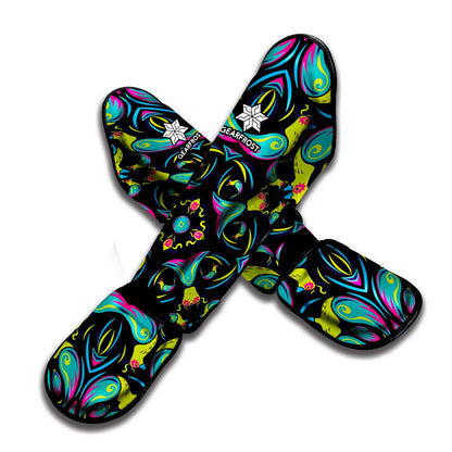 Ornament Psychedelic Trippy Print Muay Thai Shin Guard