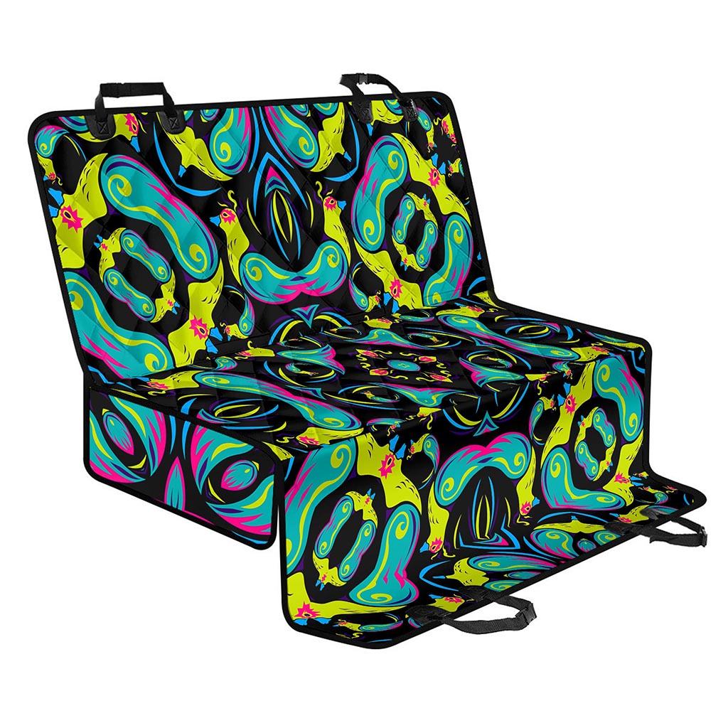 Ornament Psychedelic Trippy Print Pet Car Back Seat Cover